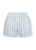 Tucked In Lounge Short Blue Stripe sold by Princess Polly