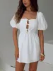 Kreamy Mini Dress White sold by Princess Polly