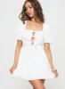 Kreamy Mini Dress White sold by Princess Polly