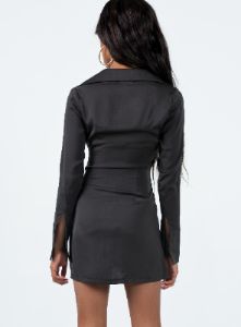 Bodeni Long Sleeve Mini Dress Black sold by Princess Polly