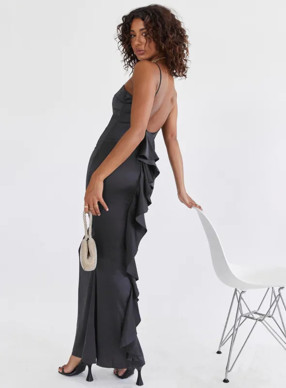 Brianne Maxi Dress Black sold by Princess Polly