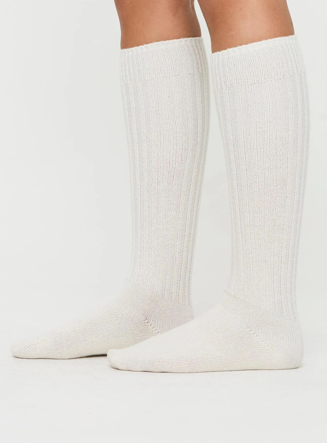 Boderline Knee High Socks White sold by Princess Polly product image thumbnail 3