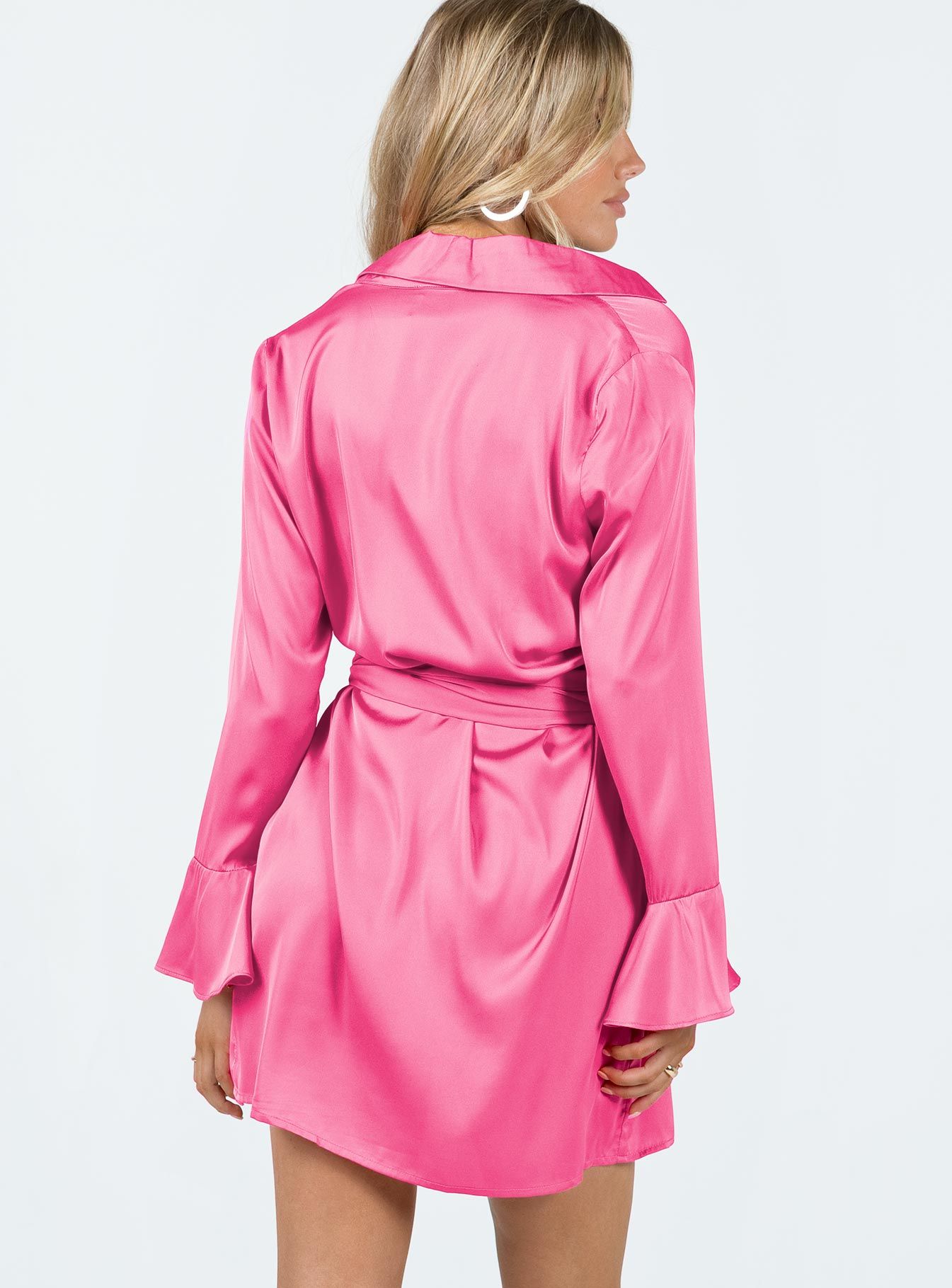 Spiers Wrap Mini Dress Hot Pink sold by Princess Polly product image thumbnail 5