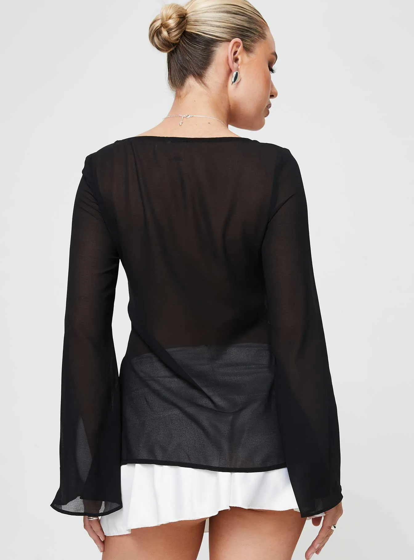 Avona Long Sleeve Top Black sold by Princess Polly product image thumbnail 5
