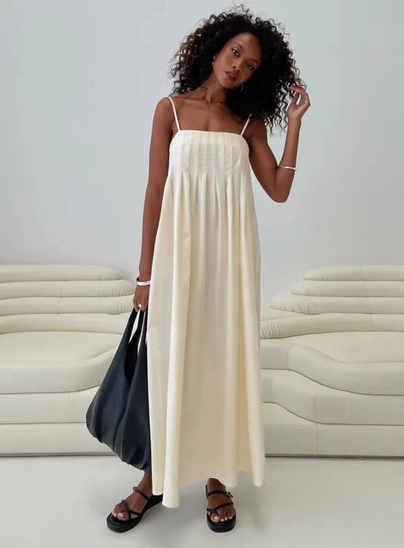 Frankye Maxi Dress Cream sold by Princess Polly
