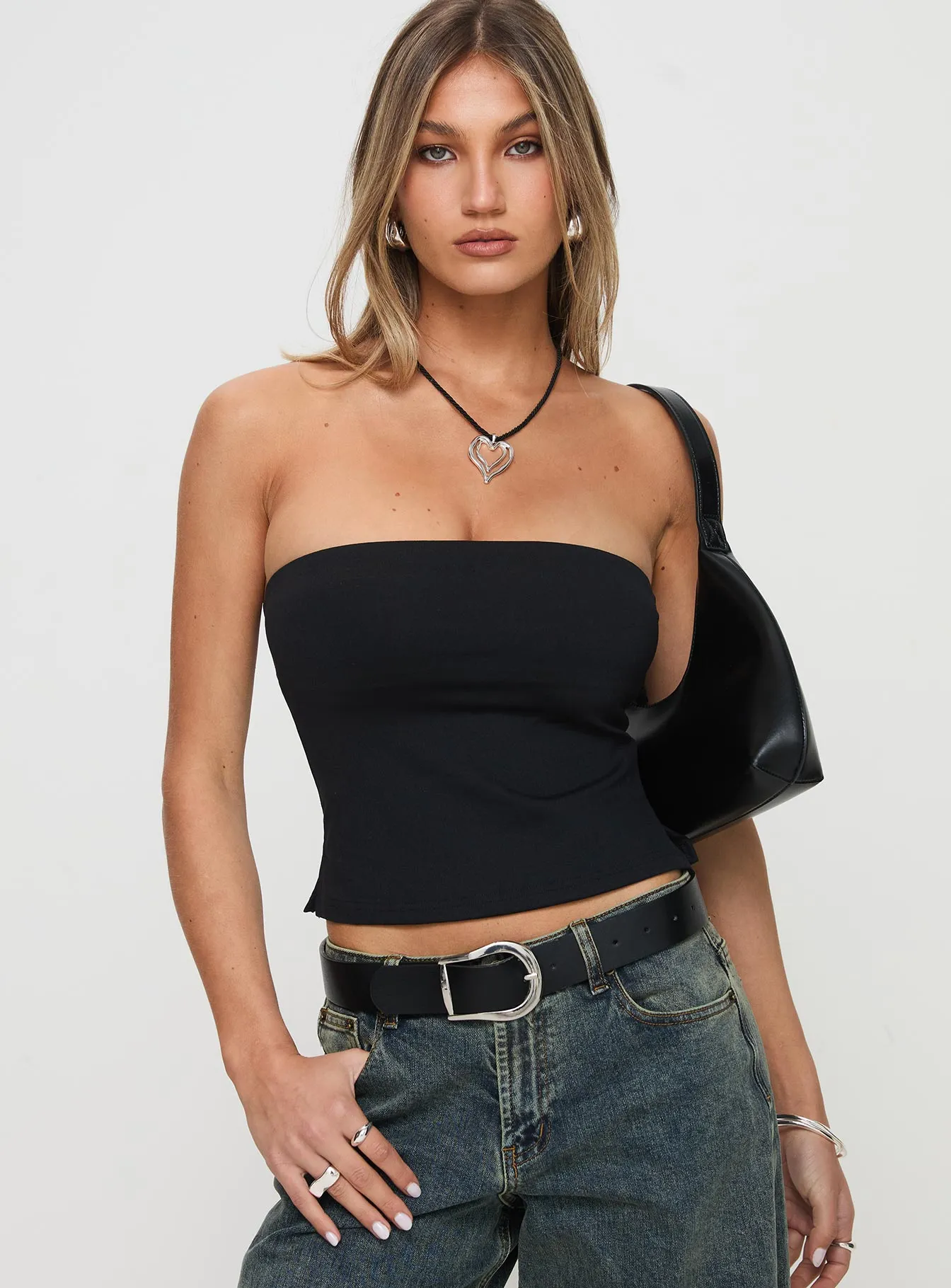 Aurorah Strapless Top Black sold by Princess Polly product image thumbnail 2