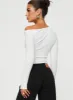 Malian Long Sleeve Top White sold by Princess Polly