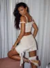 Allise Frill Mini Skirt Cream sold by Princess Polly