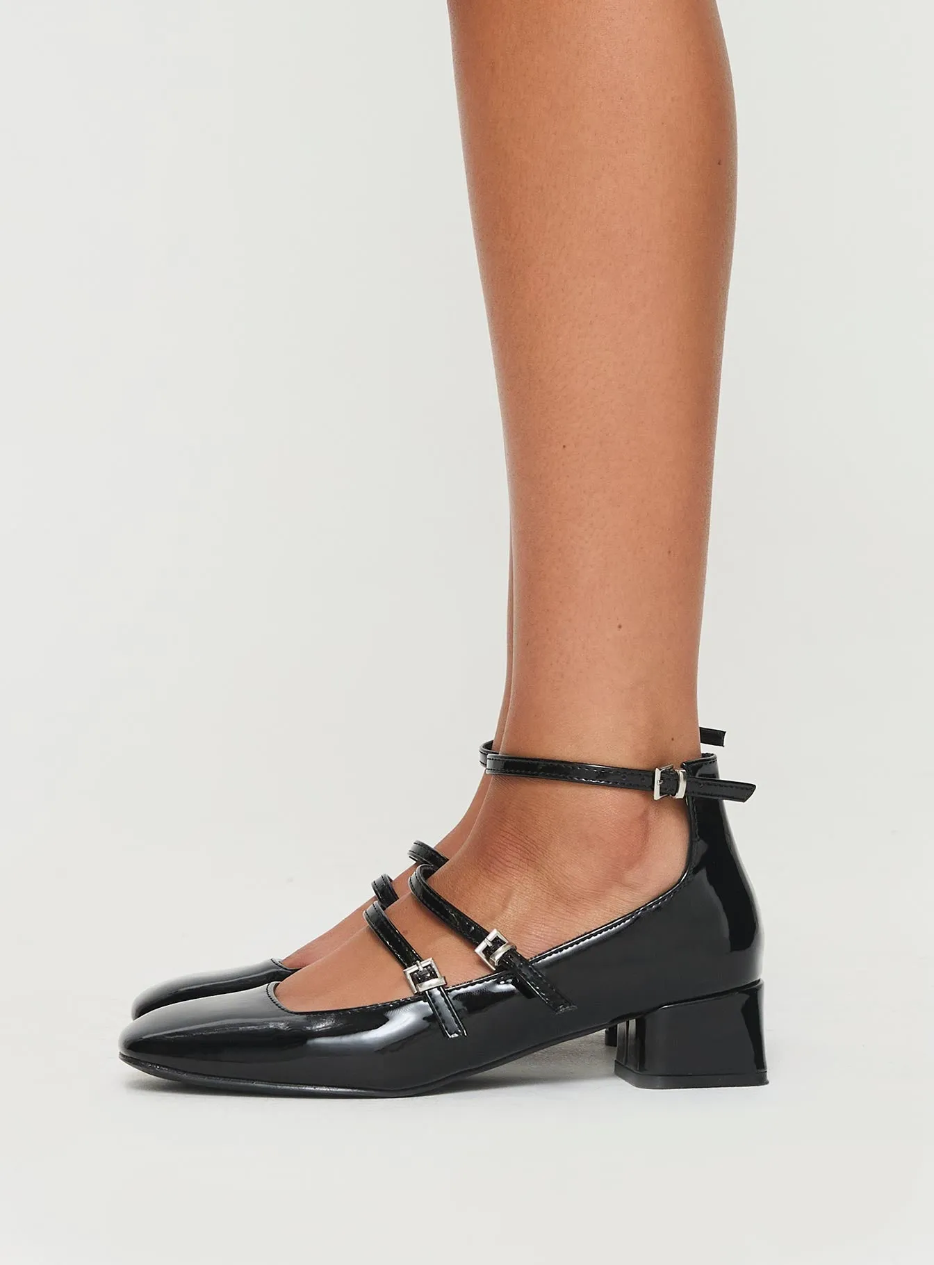 Berta Heels Black Patent sold by Princess Polly product image thumbnail 3