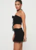 Edan Ruffle Set Black sold by Princess Polly
