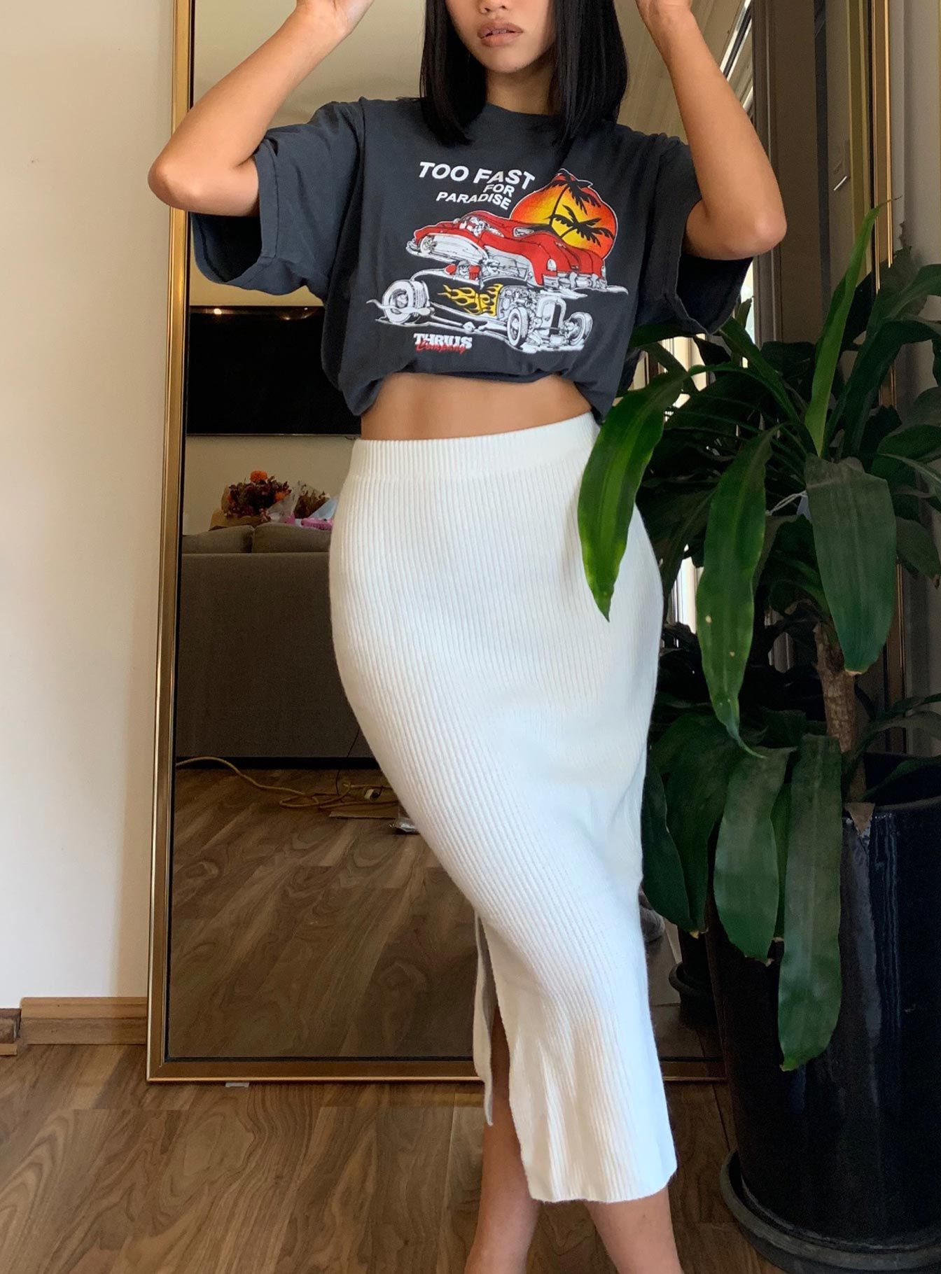 Zanna Midi Skirt White sold by Princess Polly