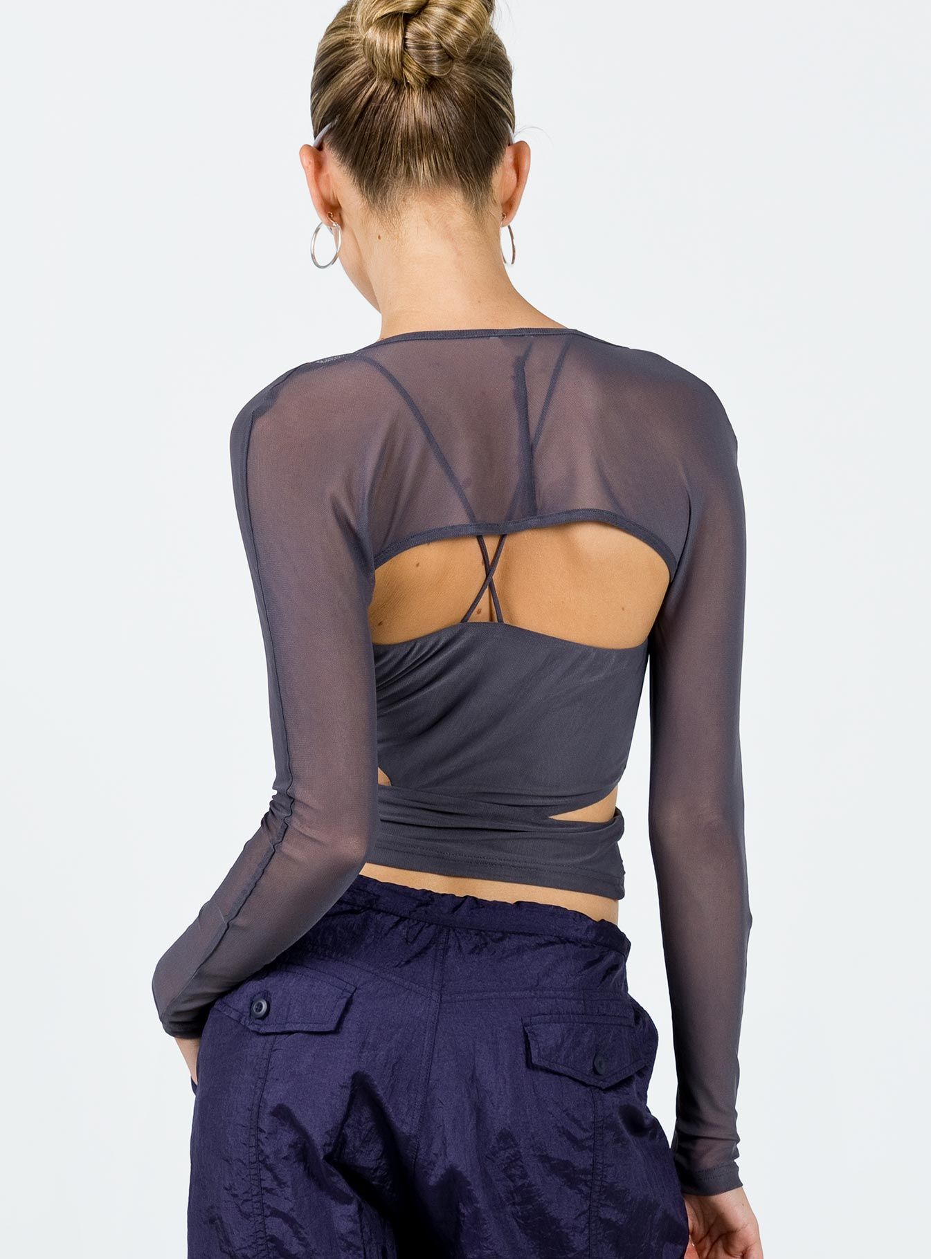 Ekin Long Sleeve Top Slate sold by Princess Polly product image thumbnail 5