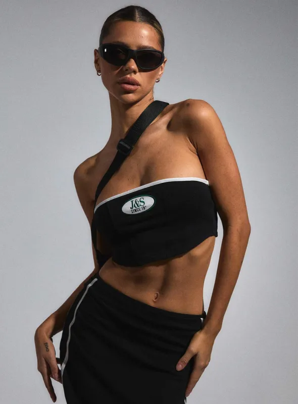 JGR & STN Bianca Boob Tube Black sold by Princess Polly