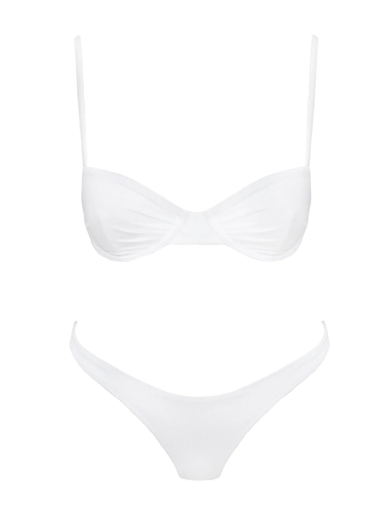 Sadley Underwire Shine Bikini Top White sold by Princess Polly product image thumbnail 5