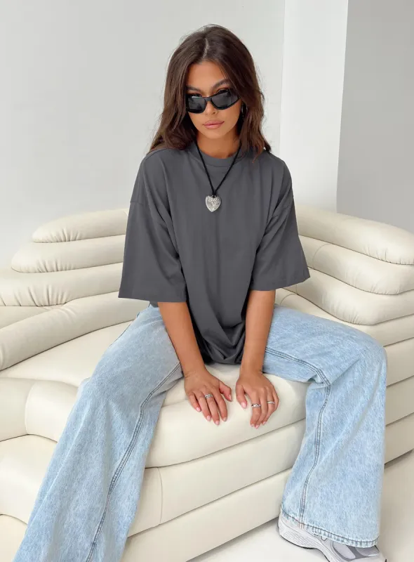 Vedo Oversized Tee Grey sold by Princess Polly