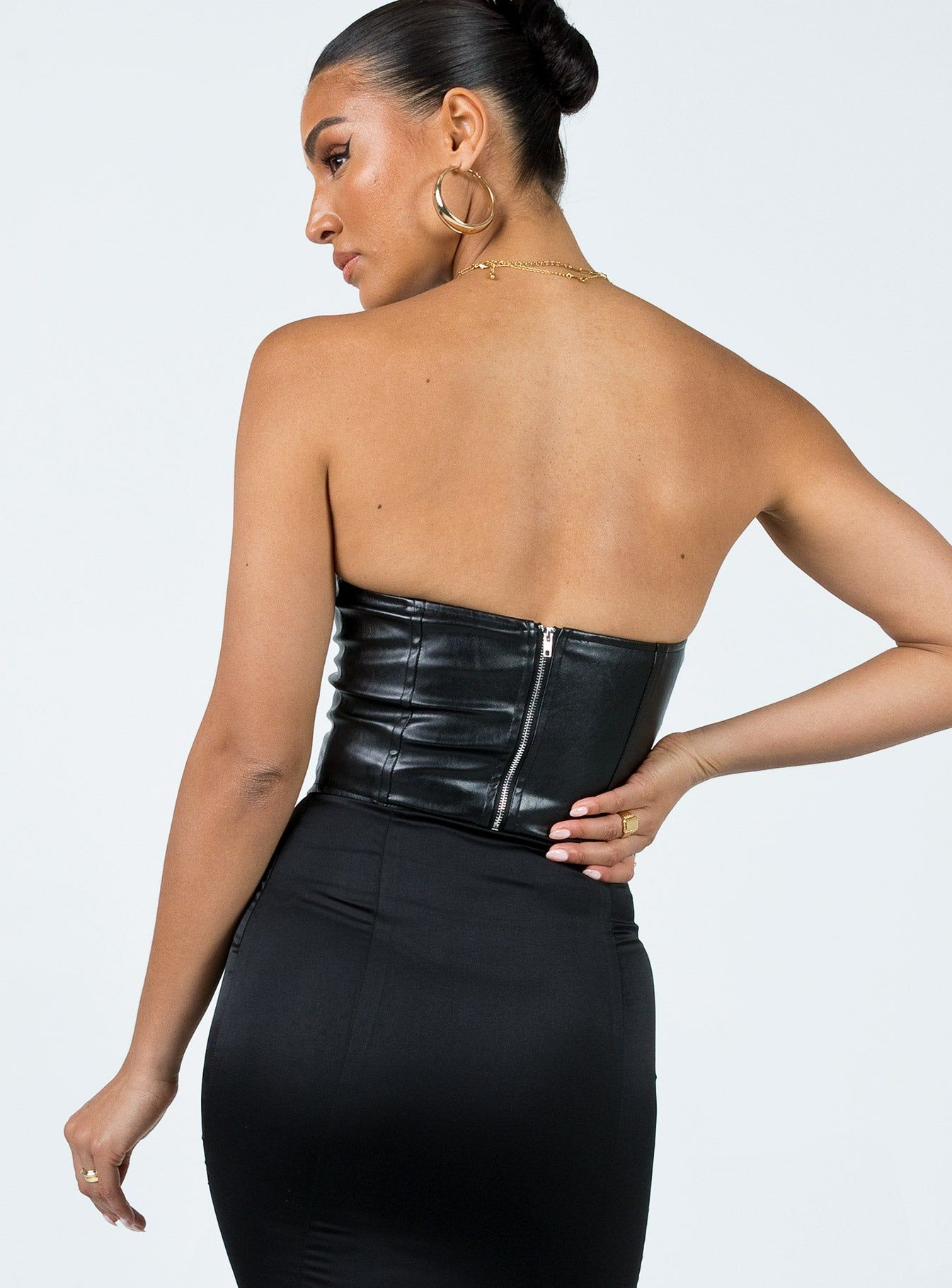 Beretta PU Top Black sold by Princess Polly product image thumbnail 4