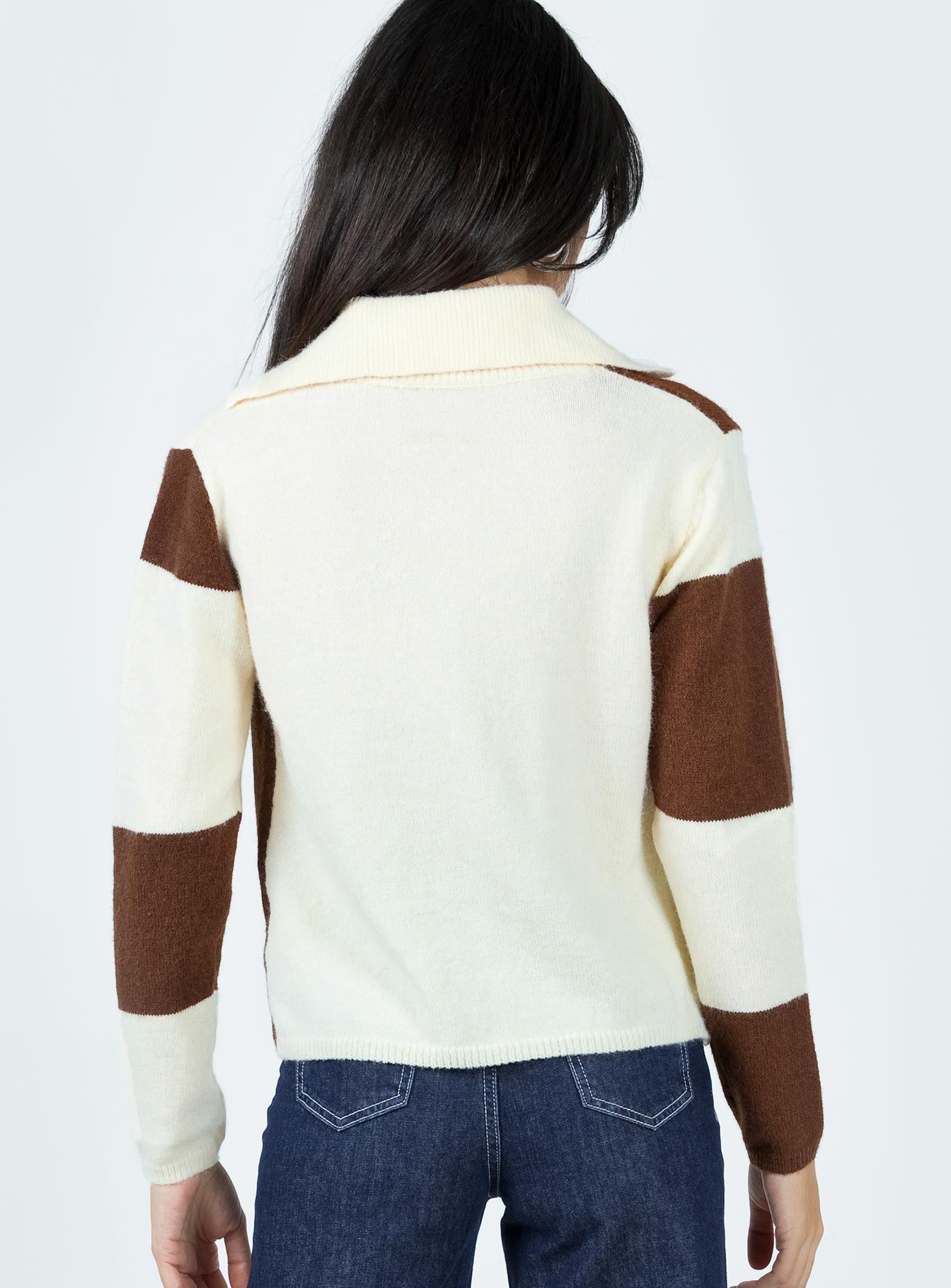 Pembroke Sweater Brown / Cream sold by Princess Polly product image thumbnail 4