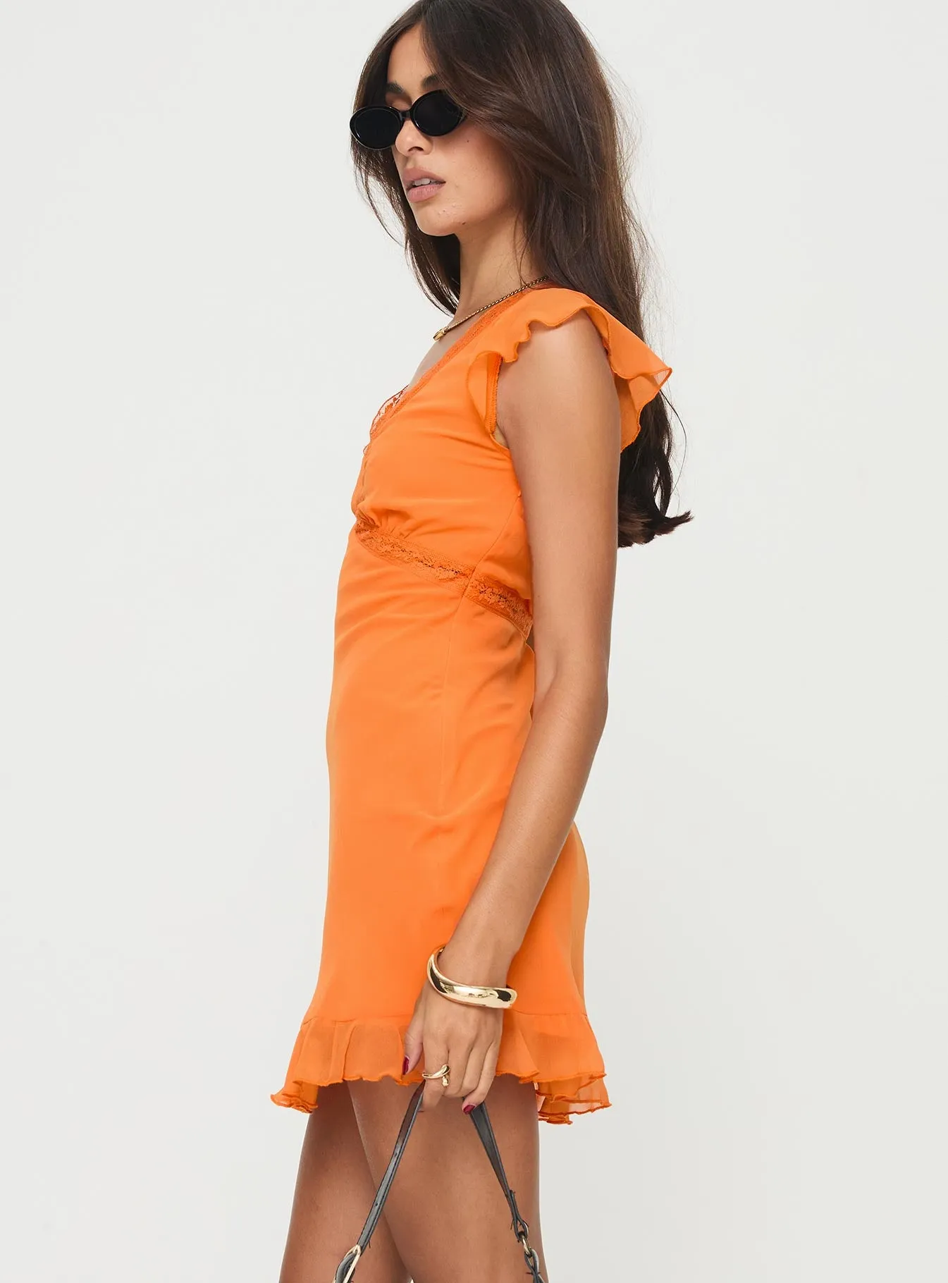 Barreau Mini Dress Orange sold by Princess Polly product image thumbnail 3