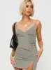 Untouched Lace Up Top Grey sold by Princess Polly