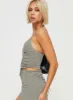 Untouched Lace Up Top Grey sold by Princess Polly