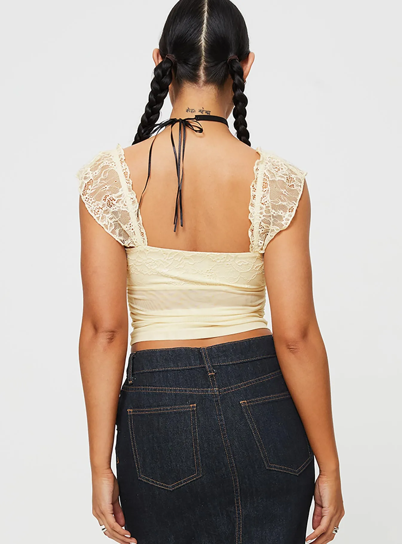 Perotti Cap Sleeve Top Cream sold by Princess Polly product image thumbnail 5