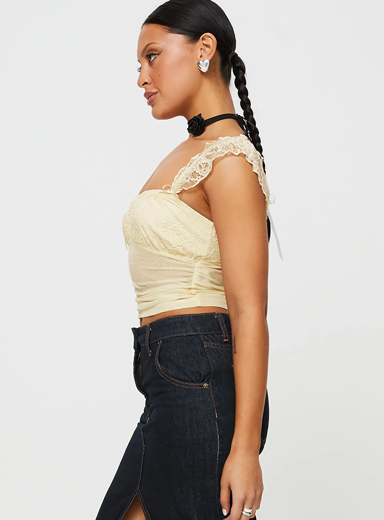 Perotti Cap Sleeve Top Cream sold by Princess Polly product image thumbnail 4