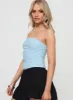 Off To Amalfi Strapless Top Blue sold by Princess Polly