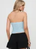 Off To Amalfi Strapless Top Blue sold by Princess Polly
