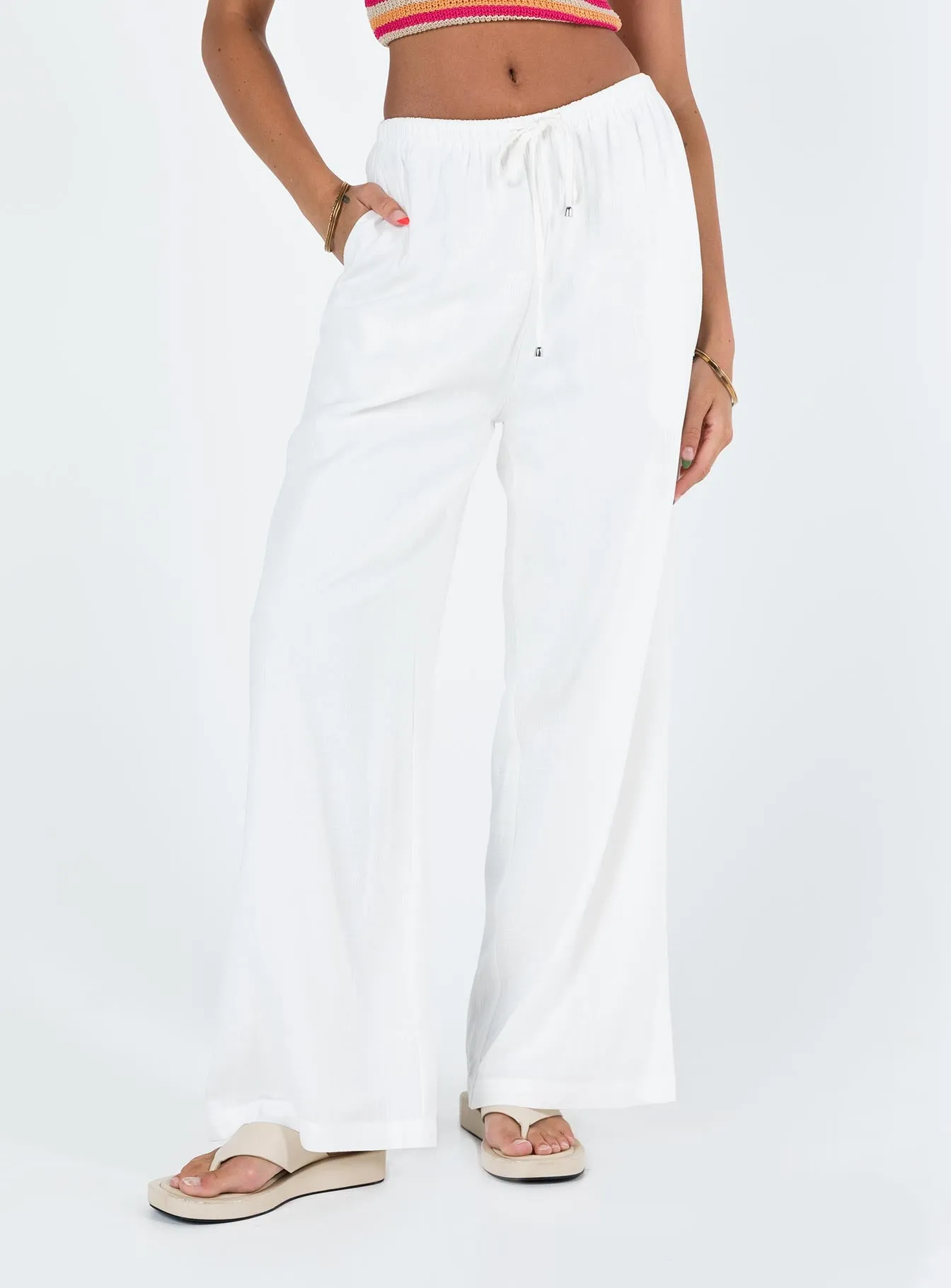 Ogilvie Linen Blend Pants White Petite sold by Princess Polly product image thumbnail 5