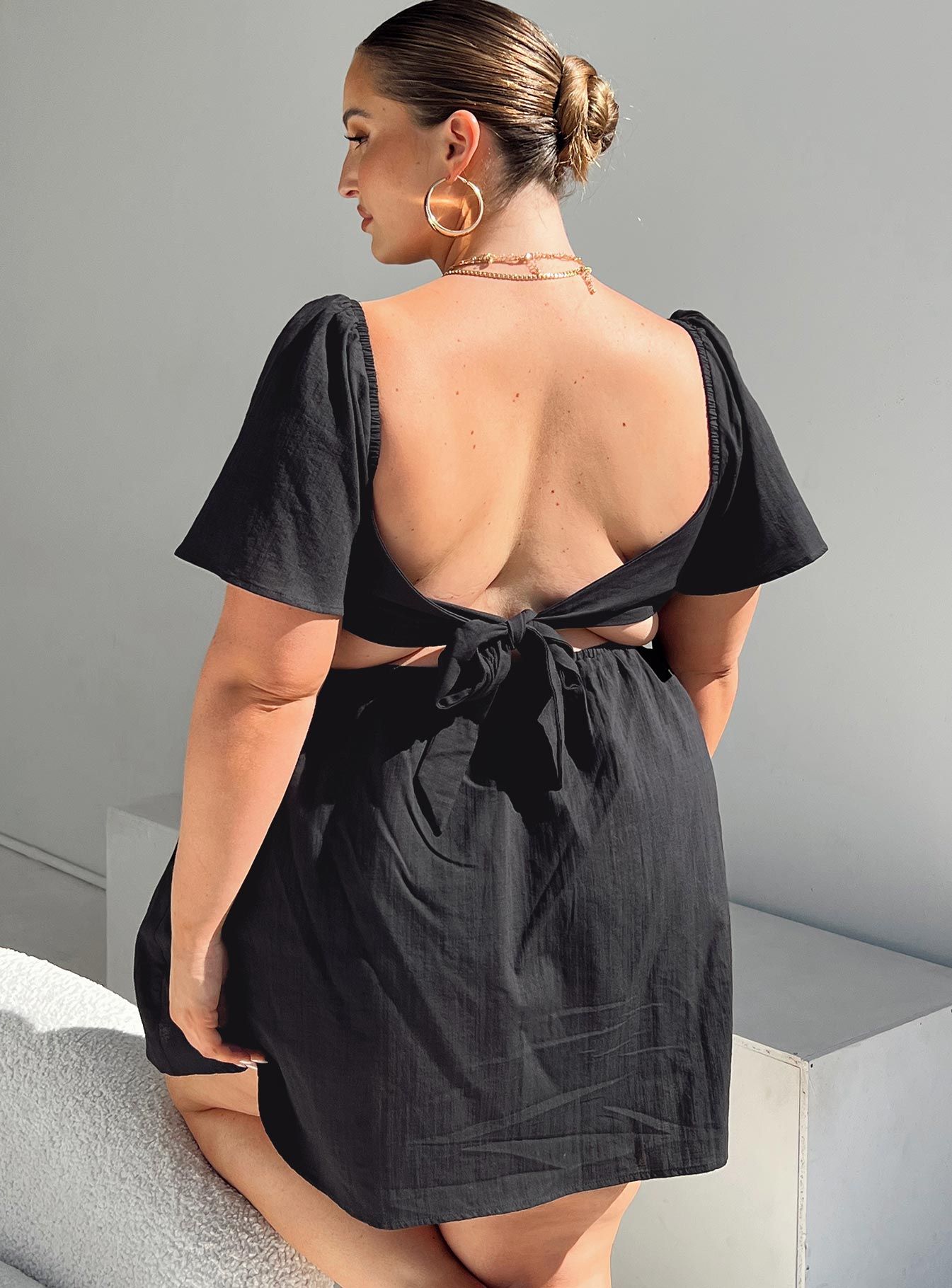 Summer Nights Mini Dress Black Curve sold by Princess Polly product image thumbnail 3