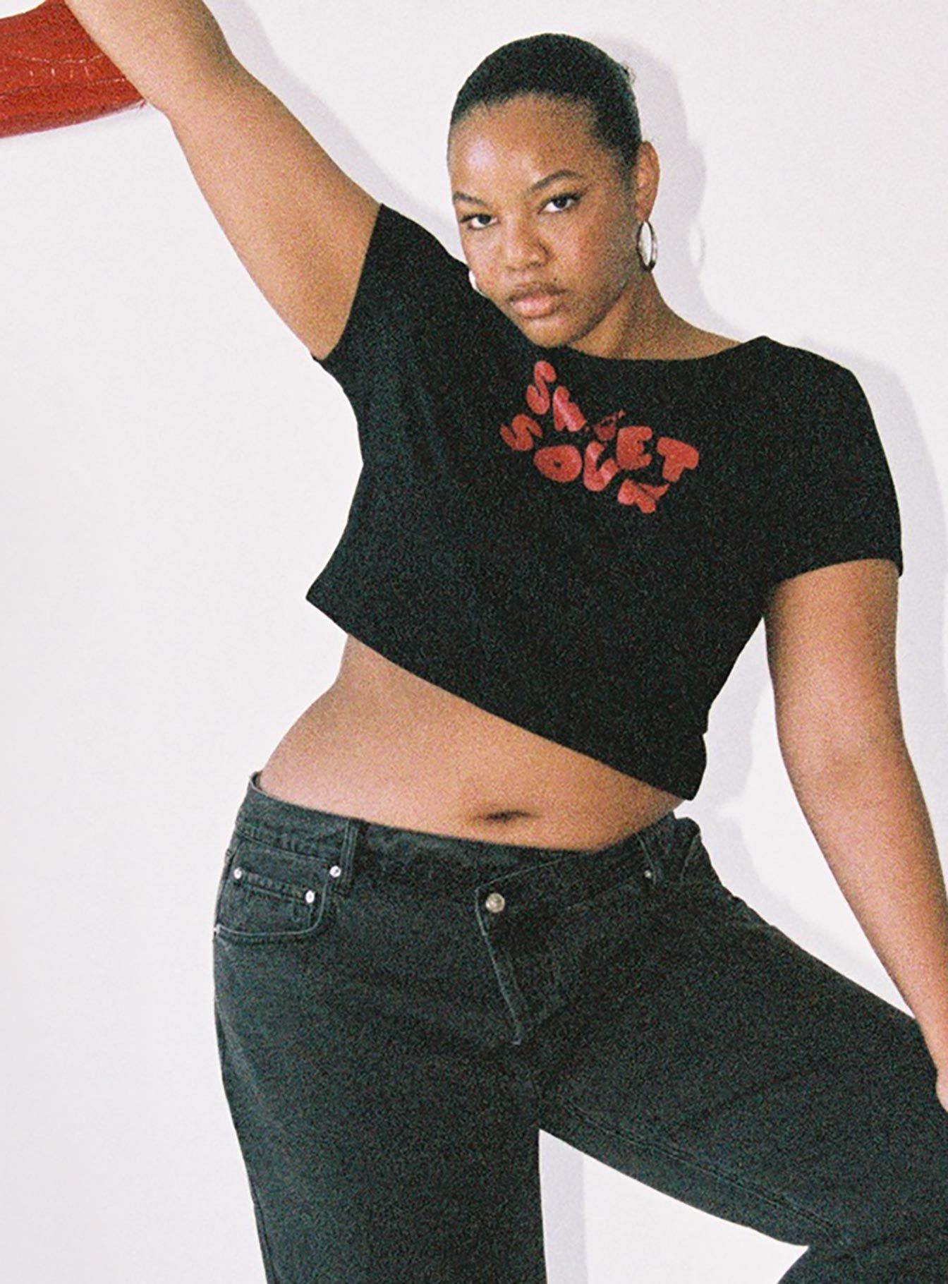 Sweet N Sour Tee Black / Red Curve sold by Princess Polly product image thumbnail 3