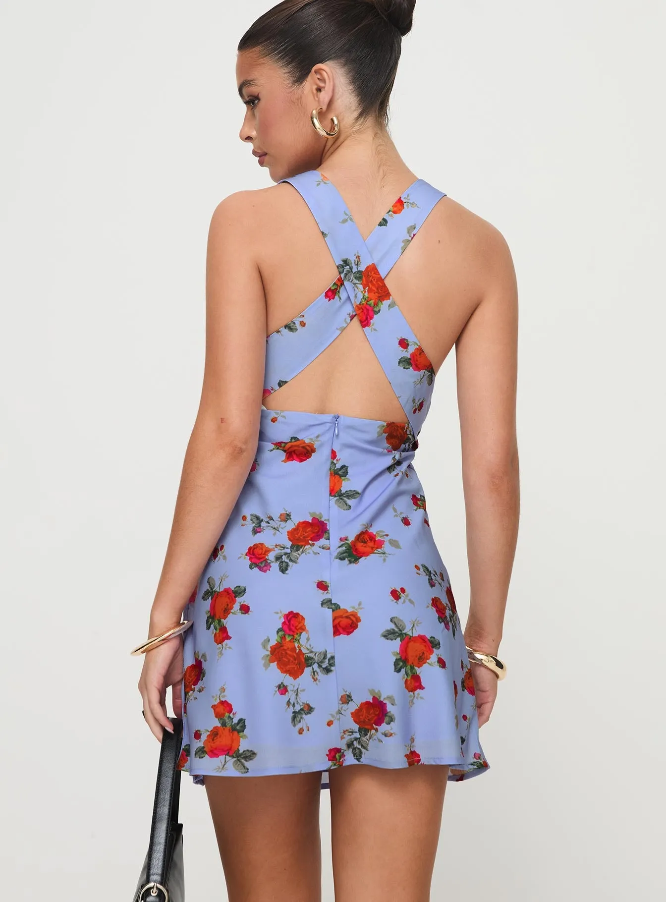 Connelly Mini Dress Blue Floral sold by Princess Polly product image thumbnail 5