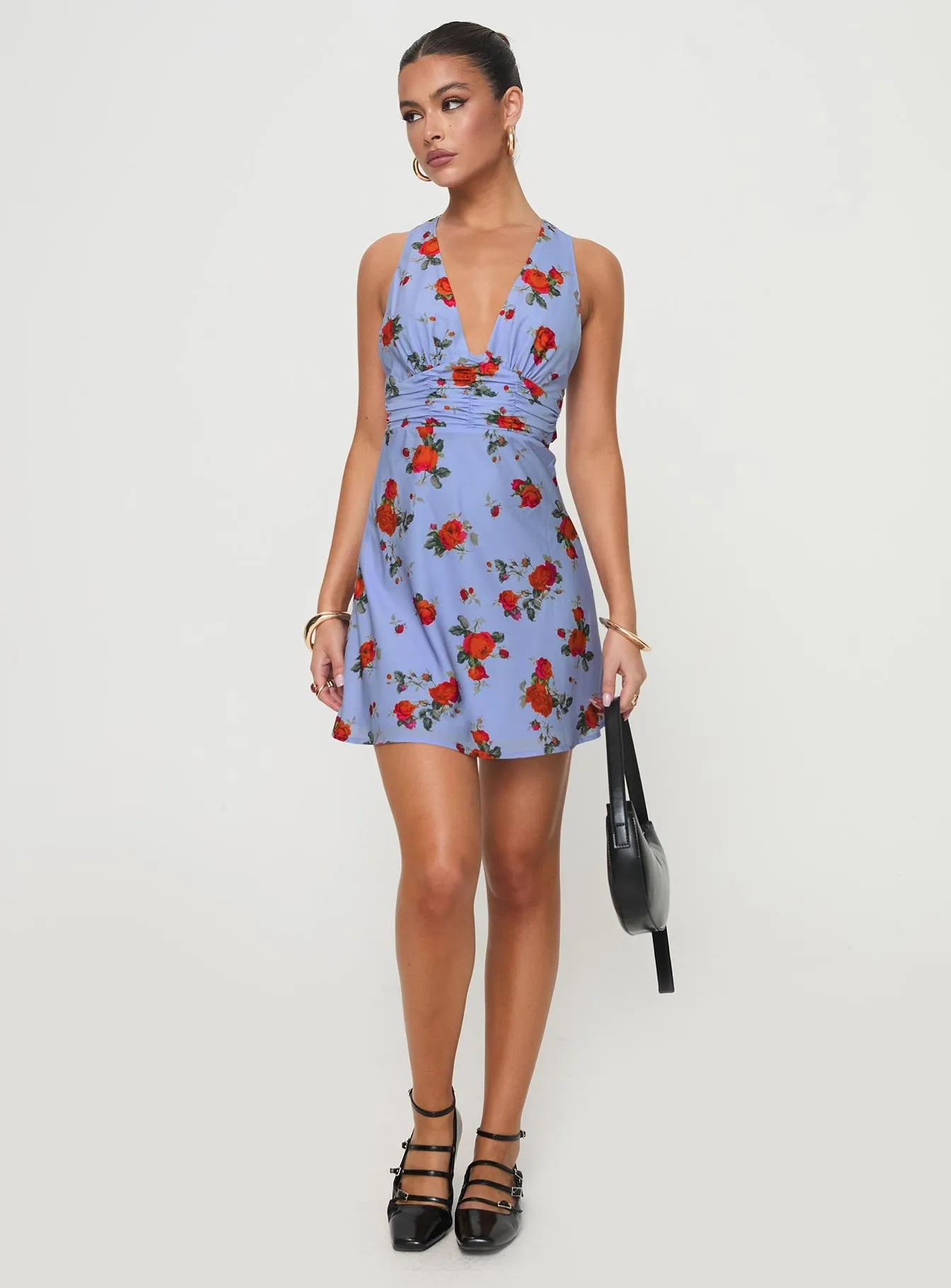 Connelly Mini Dress Blue Floral sold by Princess Polly product image thumbnail 3