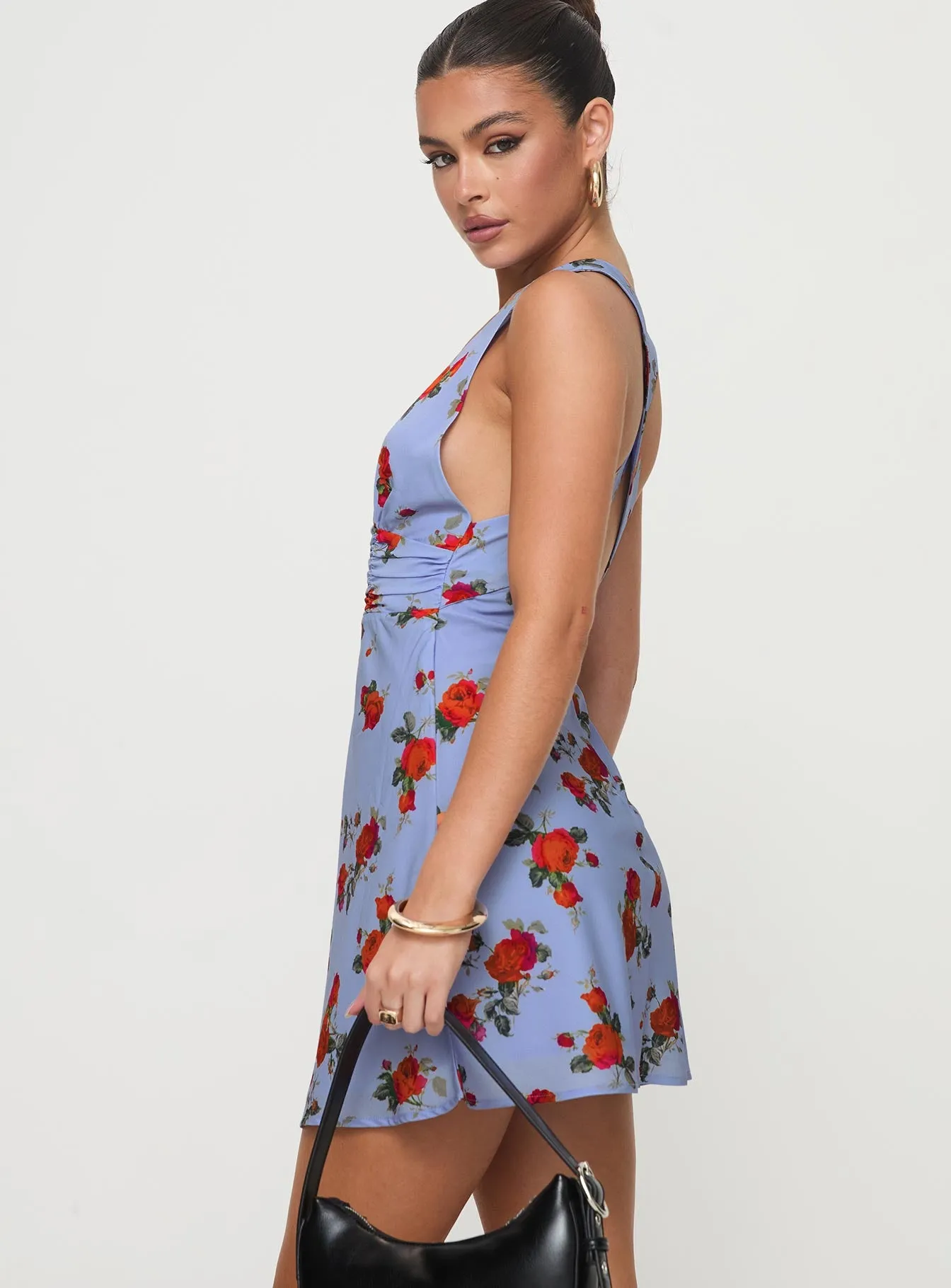 Connelly Mini Dress Blue Floral sold by Princess Polly product image thumbnail 4