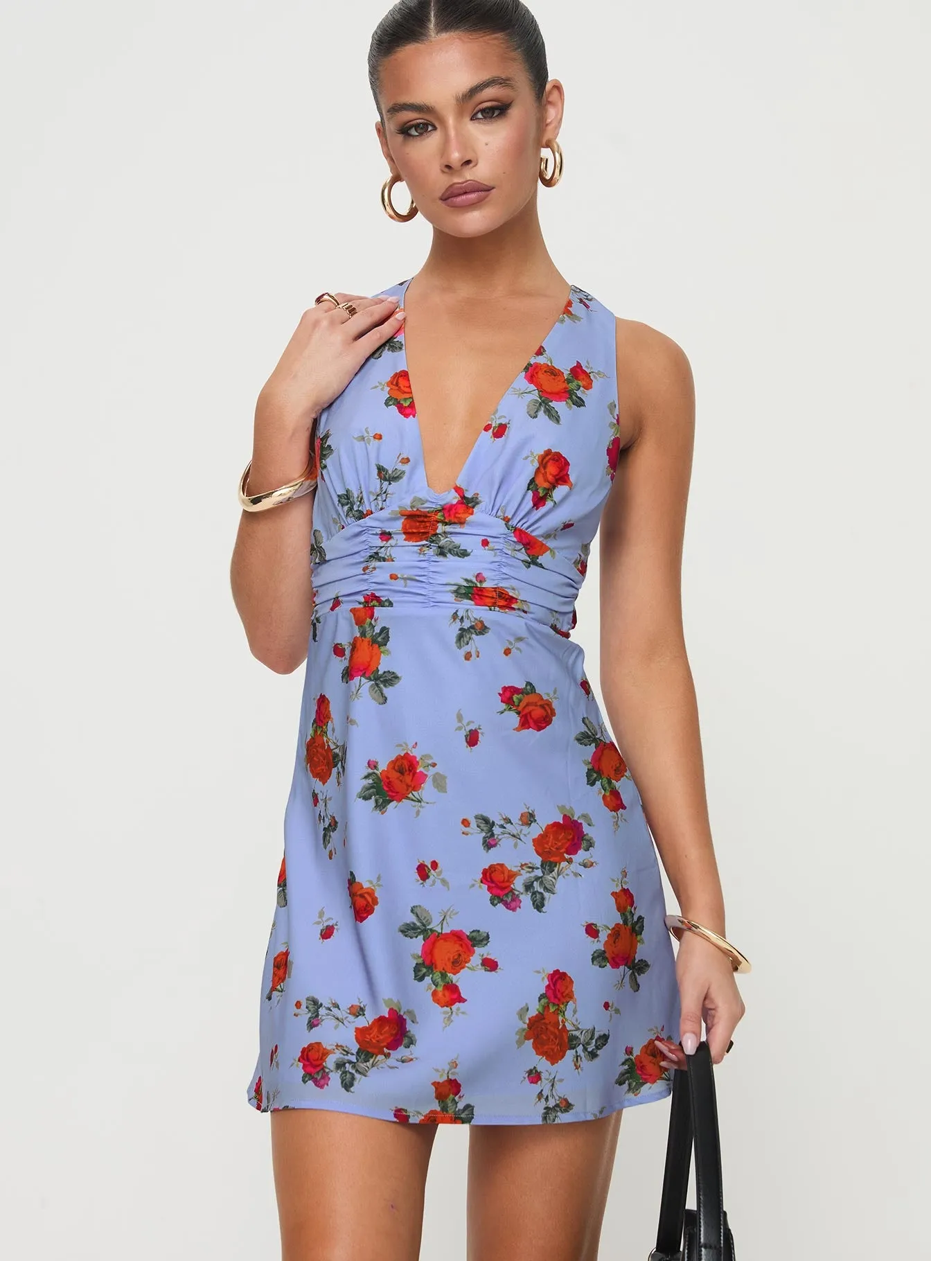 Connelly Mini Dress Blue Floral sold by Princess Polly product image thumbnail 2