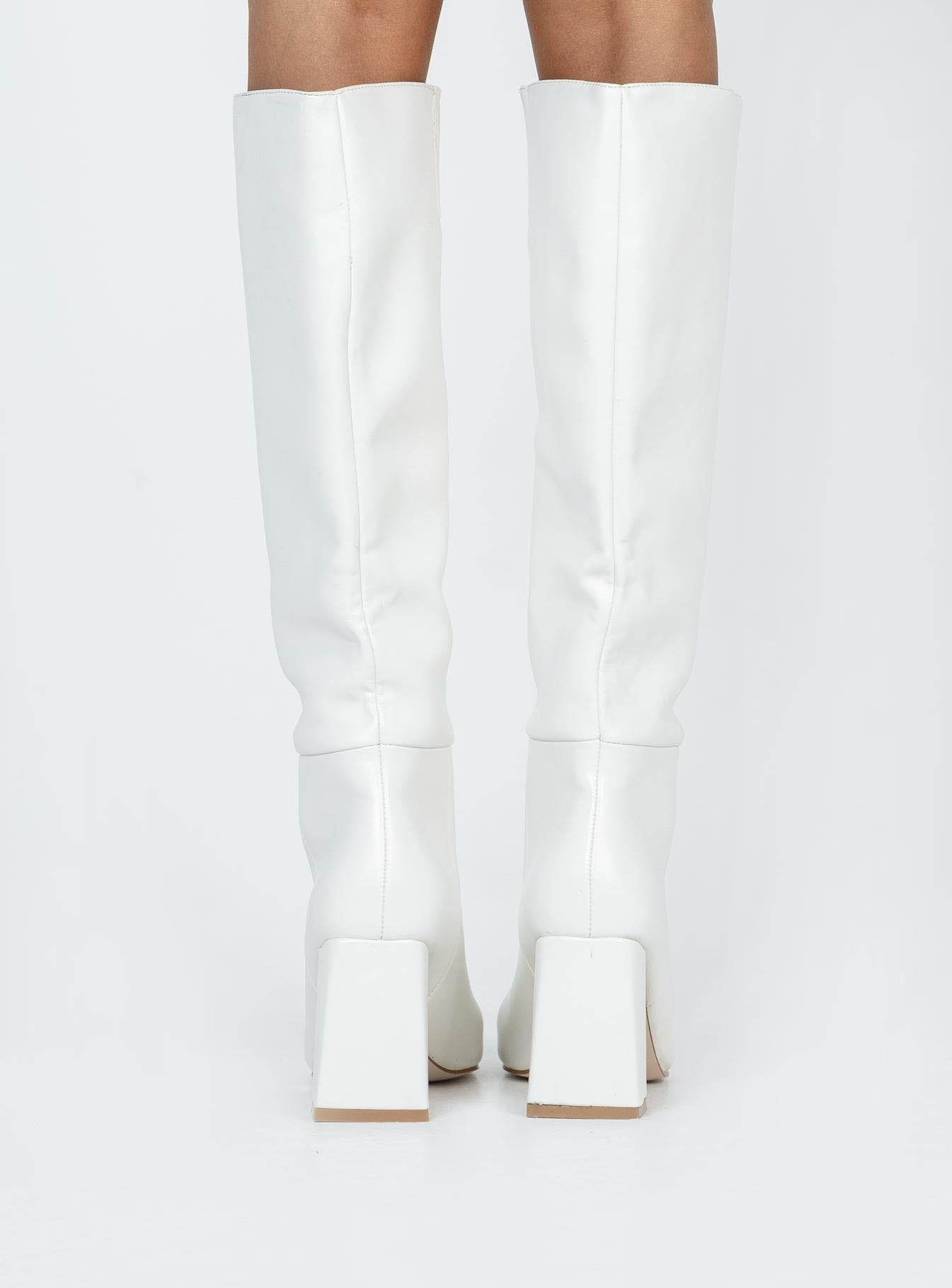Vesper Knee High Boots White sold by Princess Polly product image thumbnail 4