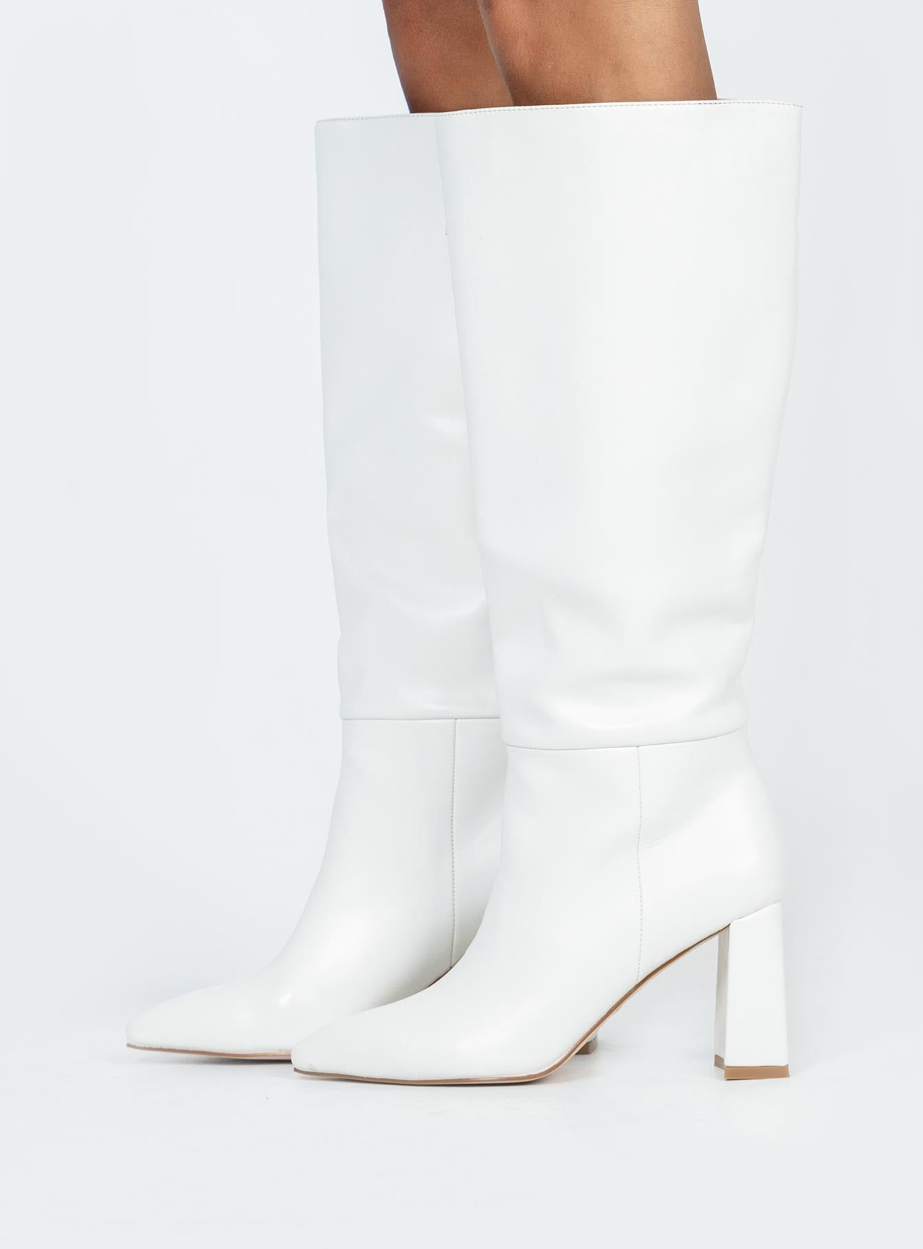 Vesper Knee High Boots White sold by Princess Polly product image thumbnail 3