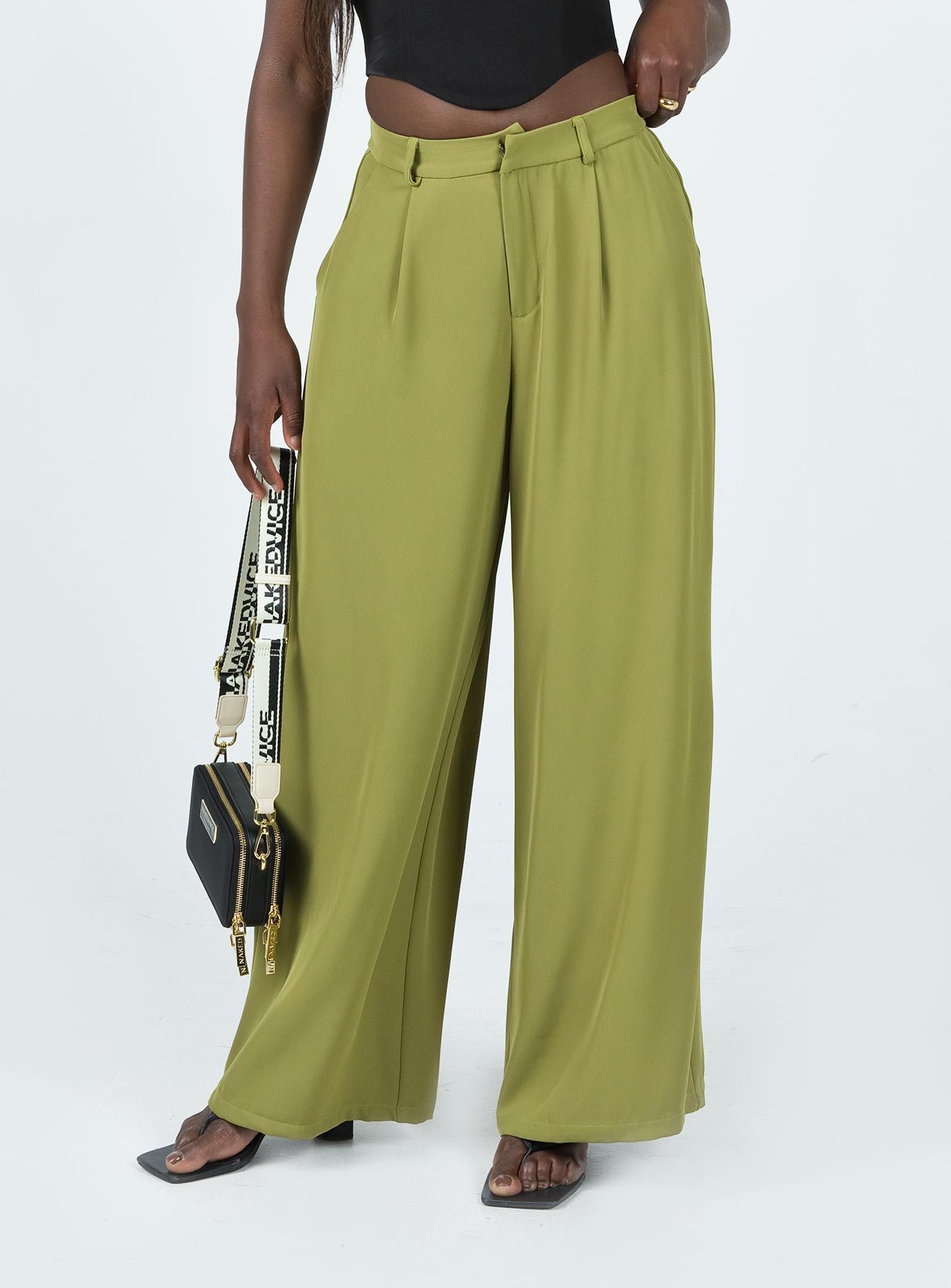 Plazzo Wide Leg Pants Khaki sold by Princess Polly product image thumbnail 2