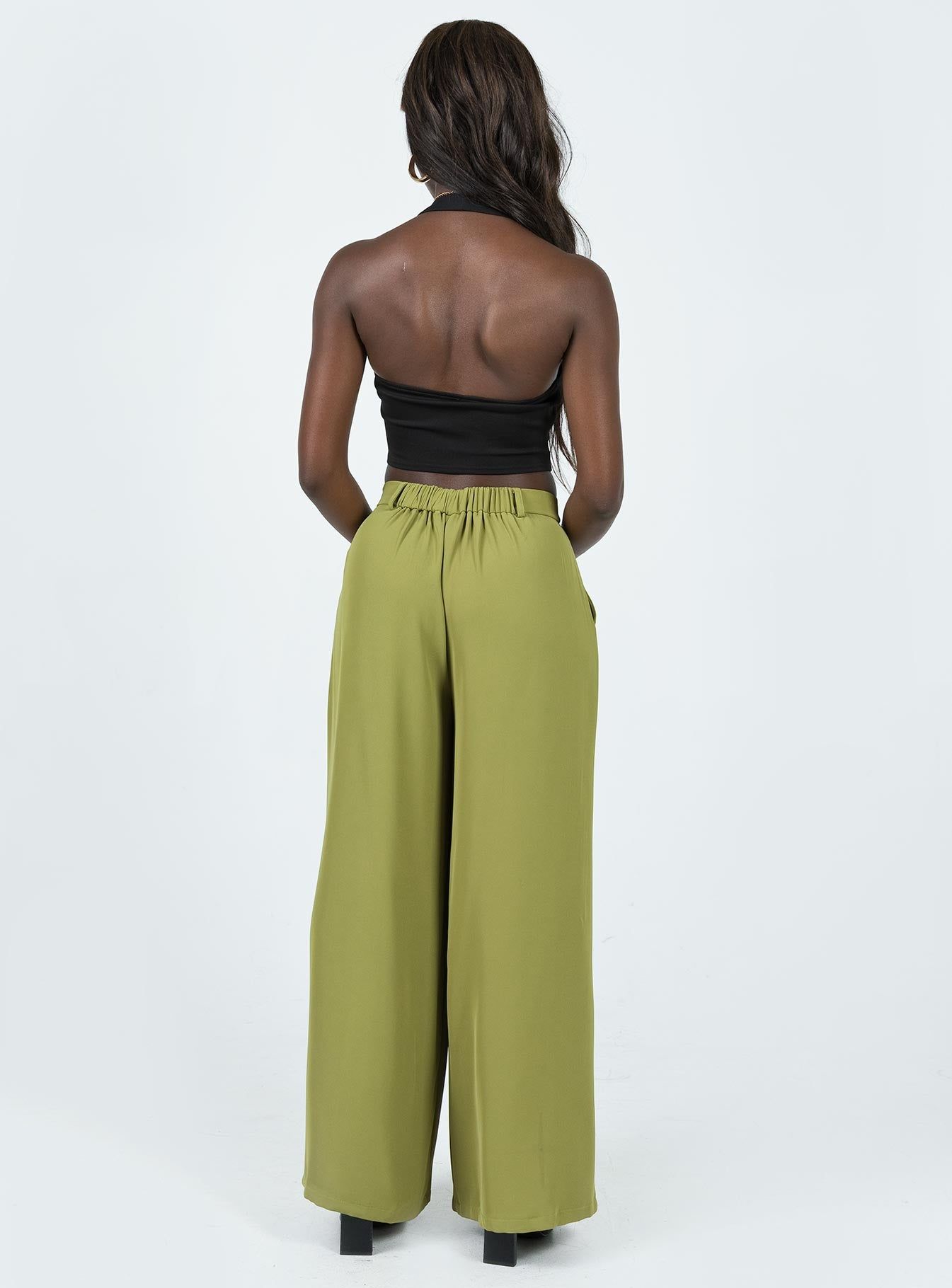 Plazzo Wide Leg Pants Khaki sold by Princess Polly product image thumbnail 5