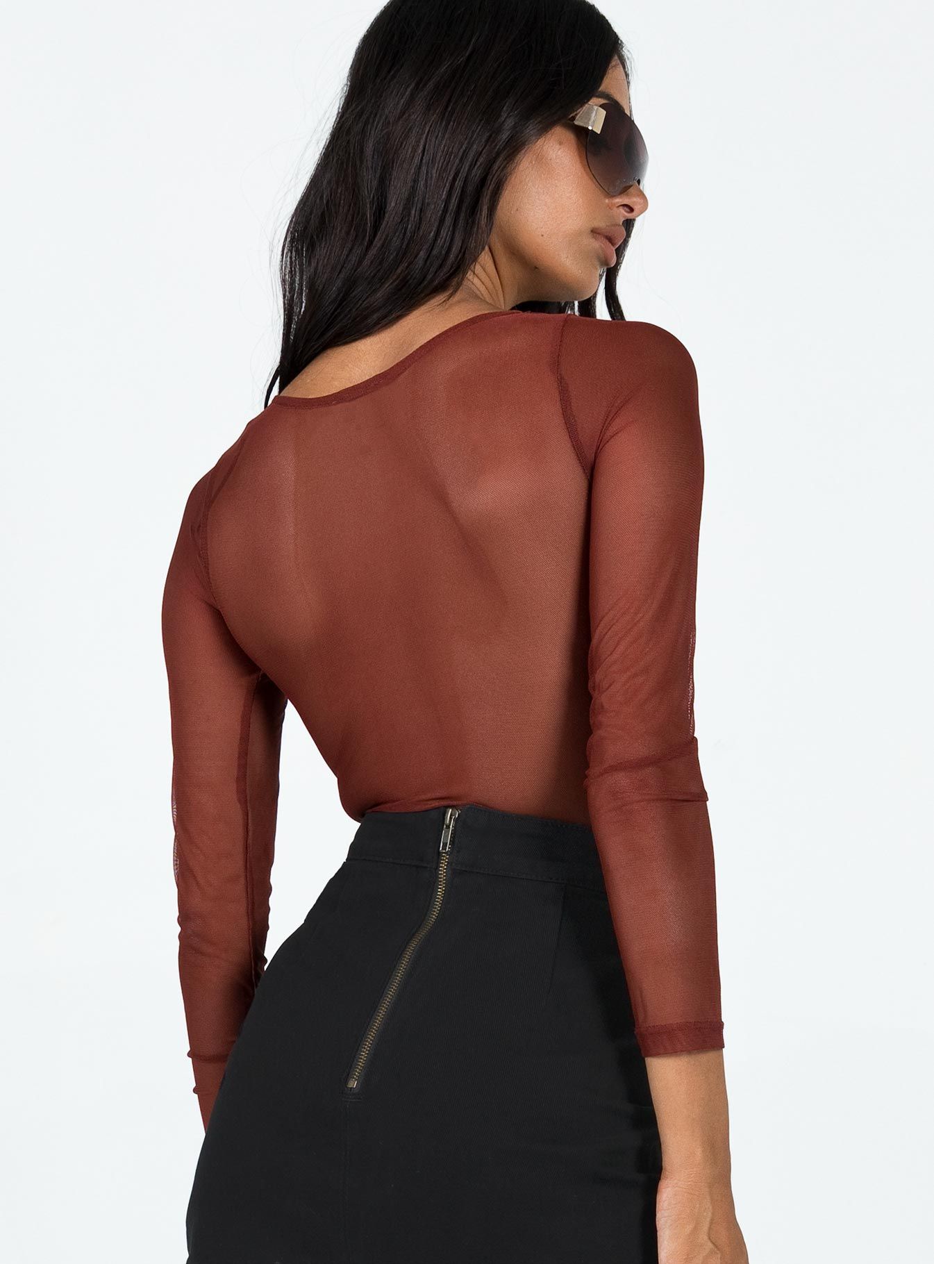 Leonie Bodysuit Brown sold by Princess Polly product image thumbnail 5