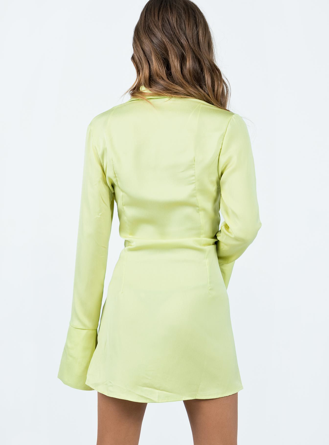 Posy Long Sleeve Mini Dress Green sold by Princess Polly product image thumbnail 5