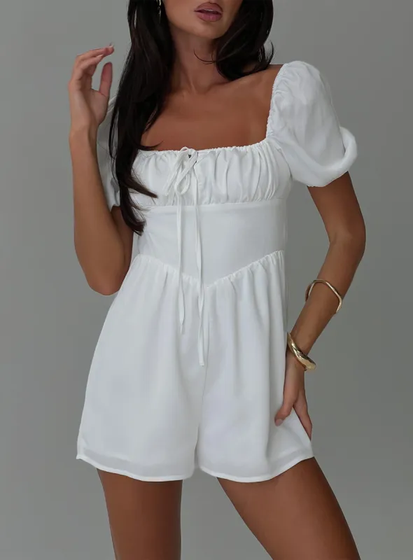 Rooney Romper White sold by Princess Polly
