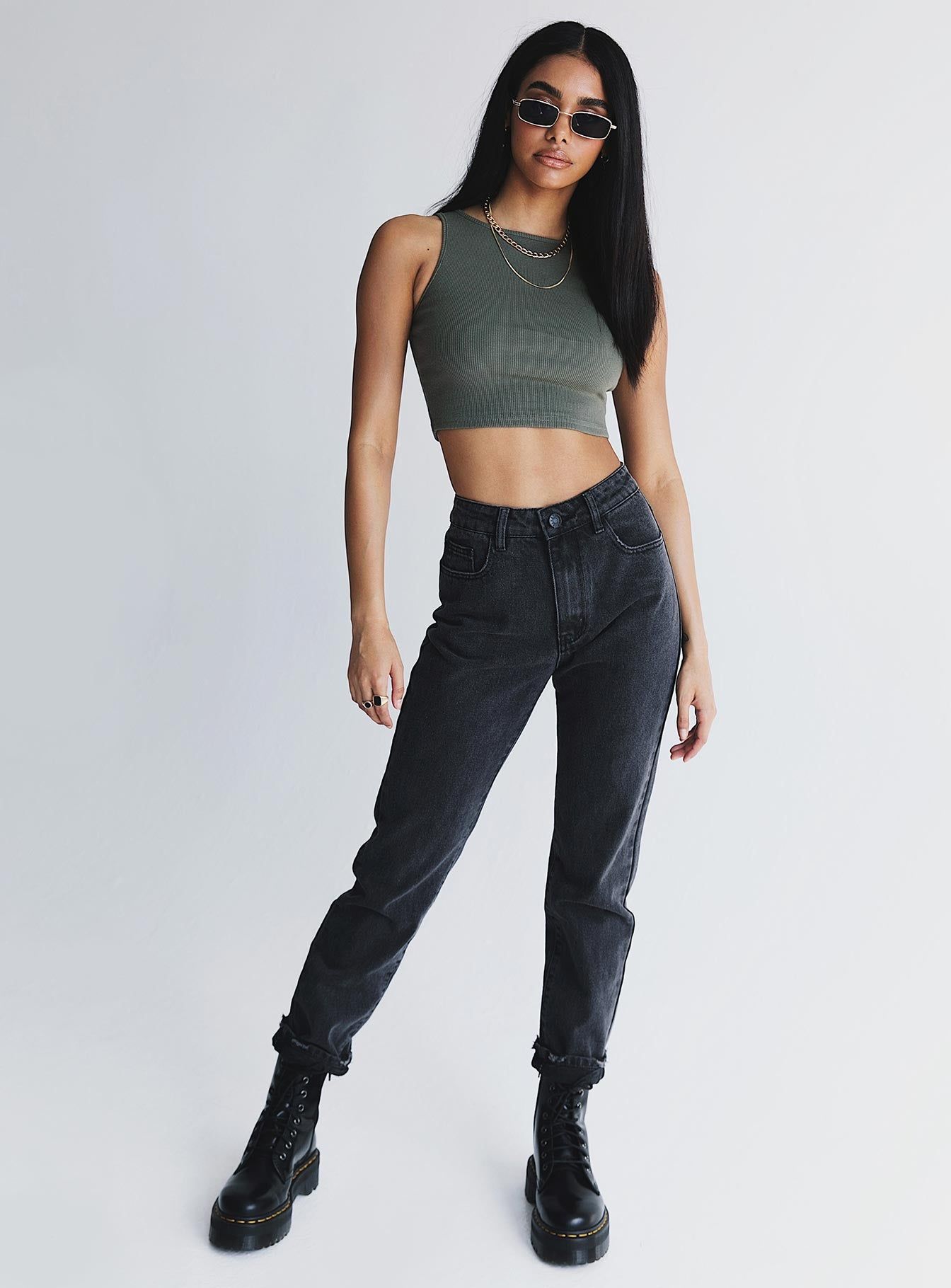 Darlington Crop Top Khaki Tall sold by Princess Polly product image thumbnail 3