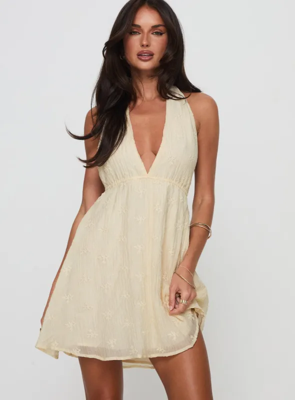 Plus One Mini Dress Beige sold by Princess Polly