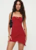 Maple Syrup Strapless Mini Dress Red sold by Princess Polly
