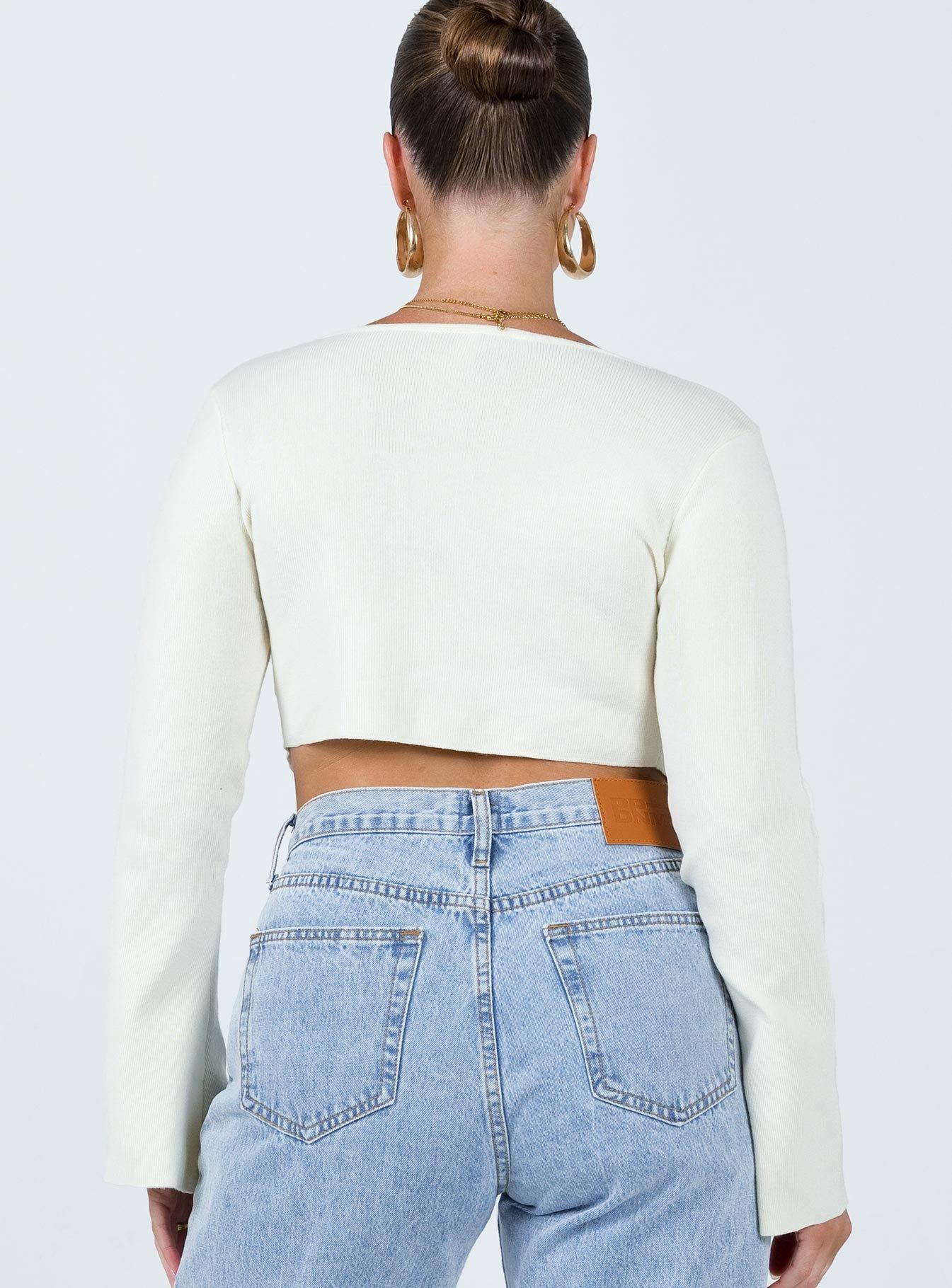Rosette Knit Top Cream sold by Princess Polly product image thumbnail 5