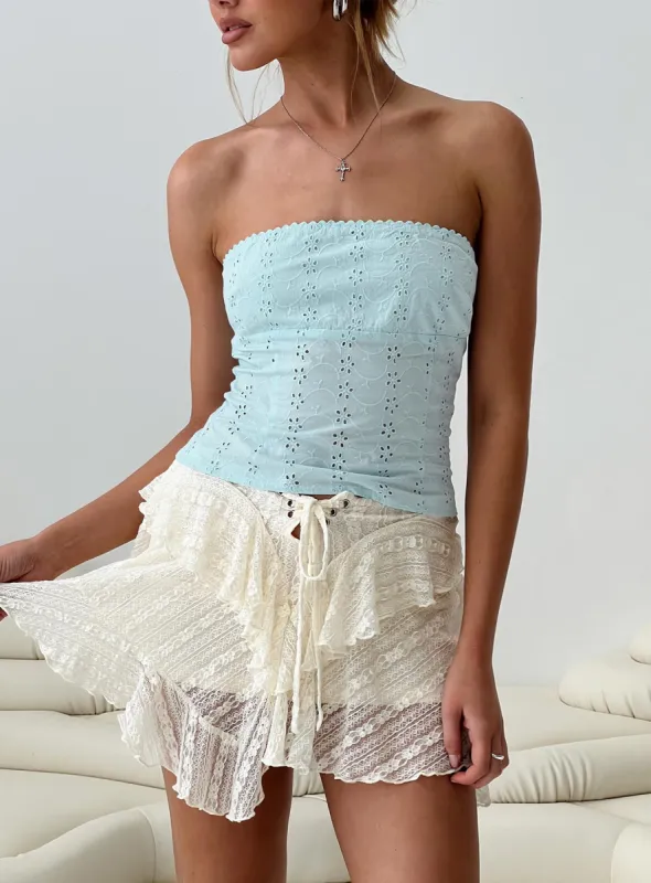 Parle Anglais Top Blue sold by Princess Polly