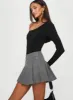 Cartwright Mini Skirt Charcoal sold by Princess Polly