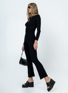 Landon Jumpsuit Black sold by Princess Polly