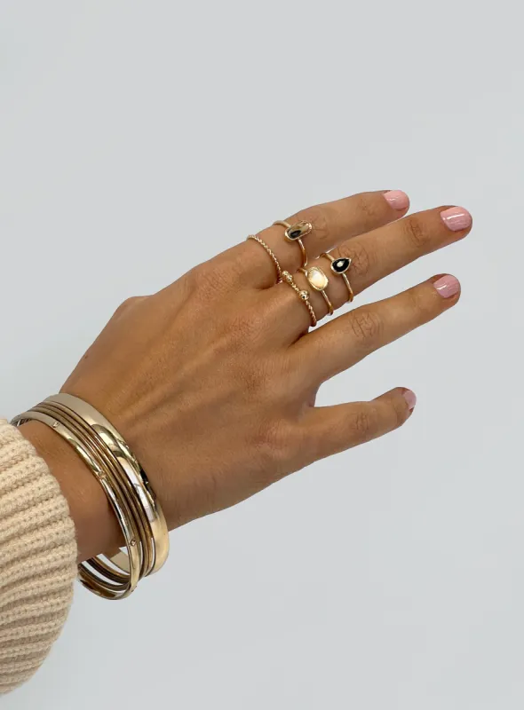 Bexlie Ring Pack Gold sold by Princess Polly